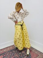 Chemise Motif Pois Avec Lavallière En Viscose Fluide