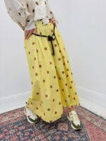 Jupe Midi Motif Pois En Coton Ceinture Contrastée – Image 8