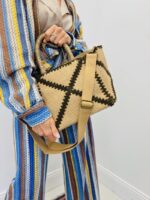 Sac Tressé Motif Graphique 100% Vegan