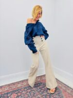 Pantalon À Pont Taille Haute Coupe Évasée – Image 3