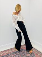 Pantalon À Pont Taille Haute Coupe Évasée – Image 7
