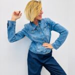 Veste En Jean Cintrée Denim Clair