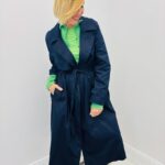Trench Long Fluide En Tencel Coton