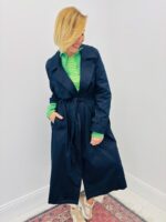 Trench Long Fluide En Tencel Coton