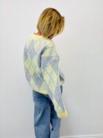 Pull Motif Argyle Pastel – Élégance Vintage Modernisée – Image 2