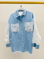 Chemise Détail Sequins Denim Chic – Image 4