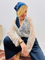 Gilet Court En Dentelle Florale Transparente Esprit Bohème Chic
