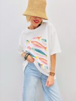 Tee-Shirt Oversize Imprimé Sardines