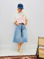 Pull Maille Douce Rayures Rose Pastel