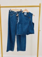 Jean Coupe Balloon En Denim Rayé – Image 2