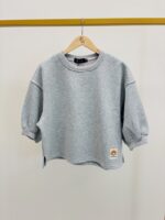 Sweat Coupe Large Gris Chinée Patch “Stay Soft” – Image 2