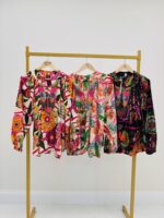 Blouse Col Perlé Imprimé Floral Intense - GOLD&SILVER – Image 5
