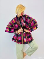 Veste Ceinturée Imprimé Ethnique - GOLD&SILVER