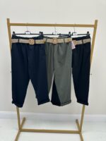 Pantalon Confort Rose Coupe Ajustée – Élégance Décontractée Grande Taille – Image 4