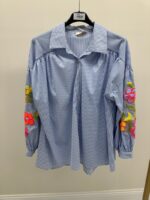 Chemise Blanche Broderies Florales Manches – Élégance Bohème Moderne – Image 7