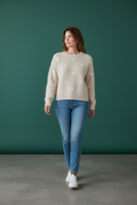 Pull En Maille Douce À Motifs Cœurs Brodés – Image 2