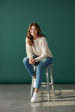 Pull En Maille Douce À Motifs Cœurs Brodés