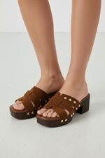Mules À Talon Esprit Bohème Chic