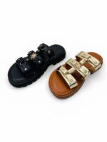 Sandales Multi-Brides Détail Boucles & Clous – Image 3