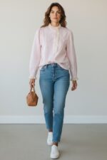 Chemise À Carreaux Col Victorien En Coton – Image 2
