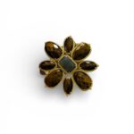 Broche Fleur En Pierres Naturelles Facettées