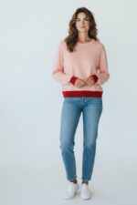 Pull Bicolore En Maille Douce À Finitions Contrastées – Image 2