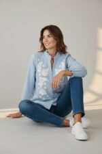 Chemise Vichy Brodée En Coton