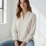 Chemise En Broderie Anglaise En Coton