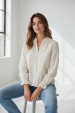 Chemise En Broderie Anglaise En Coton