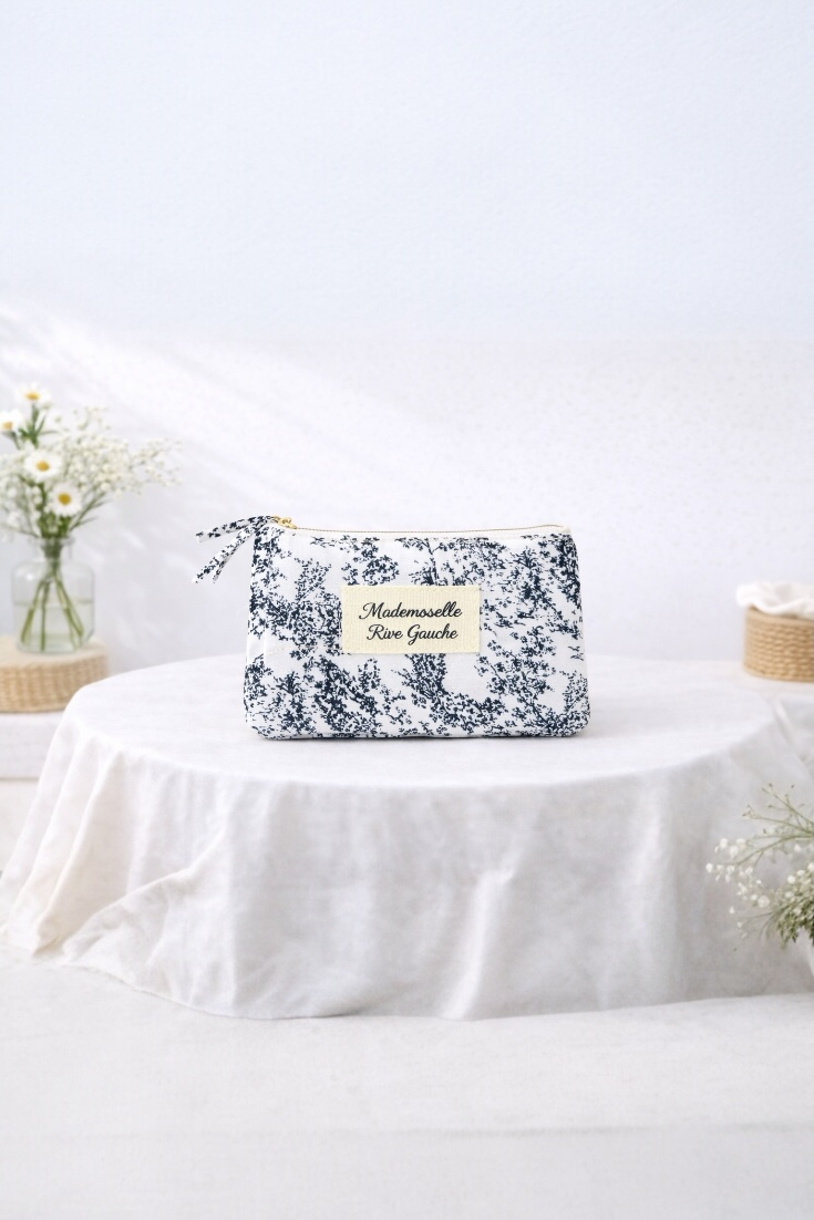 Photoroom_20260210_145256 Mini Pochette Toile Imprimée Mademoiselle Rive Gauche – Image 1