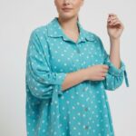 Chemise Grande Taille À Pois Esprit Estival