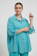 Chemise Grande Taille À Pois Esprit Estival