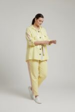 Veste Chemise À Capuche Grande Taille Esprit Sport Chic Pastel