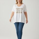 T-Shirt Grande Taille “Maman A Toujours Raison” – Élégance Casual & Message Fort