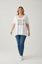 T-Shirt Grande Taille “Maman A Toujours Raison” – Élégance Casual & Message Fort
