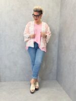Veste En Crochet Brodé À Motifs Graphiques