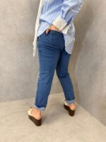Jean Jogging Denim Taille Élastiquée À Boutons – Confort Tendance Grande Taille – Image 3