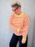 Pull Rayé Grande Taille En Maille Douce – Esprit Coloré & Coupe Confort – Image 3