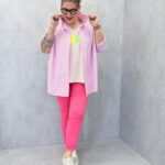 Chemise Oversize Rayée Grande Taille Détail Brodé Coloré
