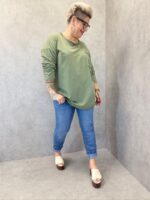 T-Shirt Fluide À Détails Dentelle Et Poche Poitrine – Grande Taille – Image 6